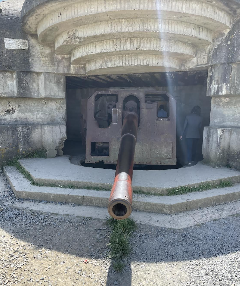 Nazi artillery battery on Omaha Beach